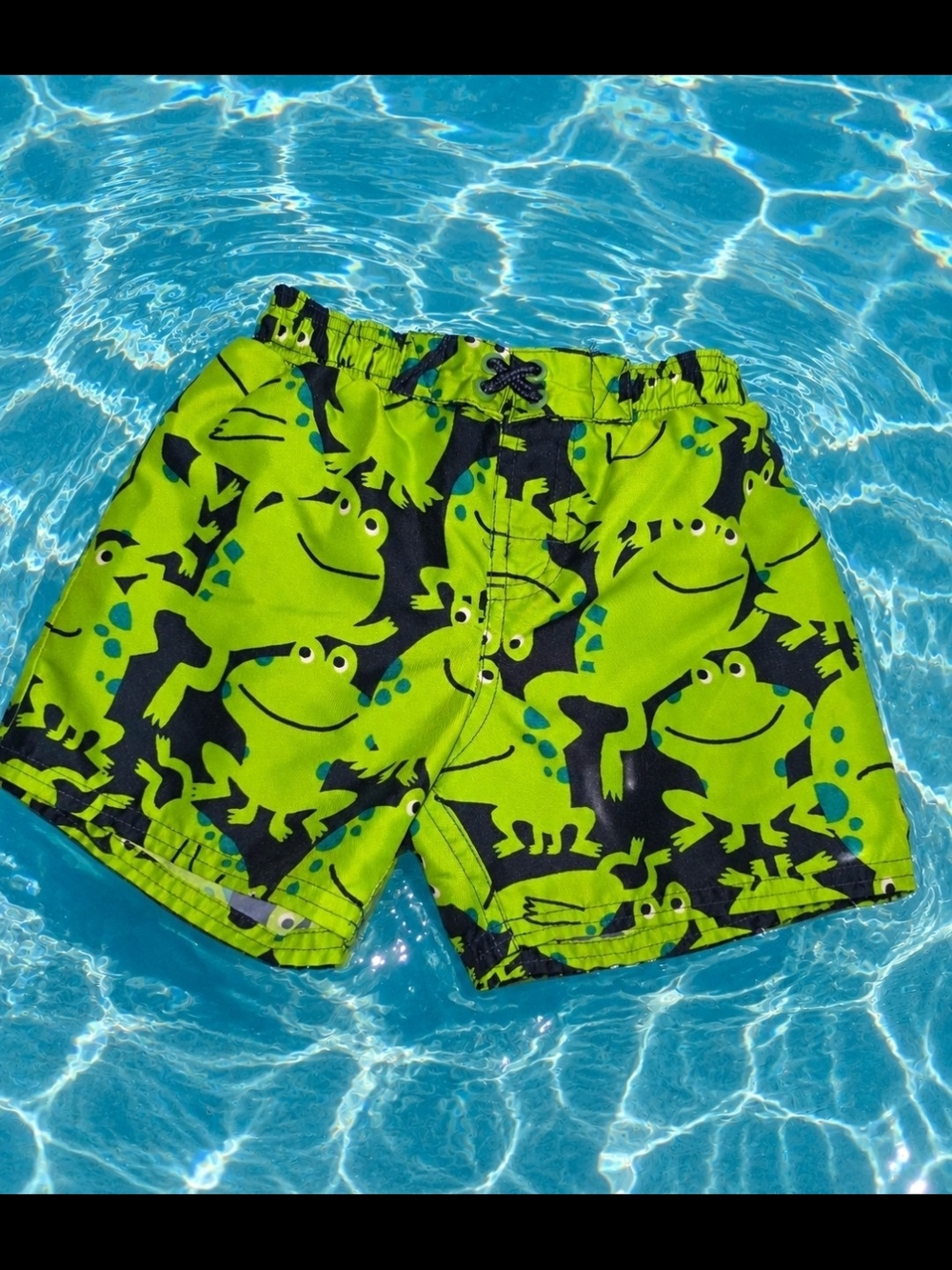 Carter's Neon Green Frog Swim Shorts